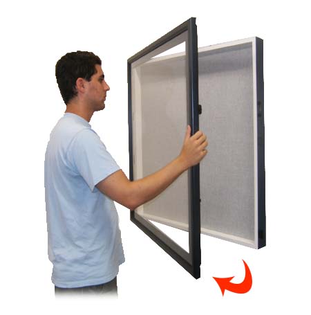 18×24 SwingFrame Designer Wood Framed Large Cork Board Display Case 2 Inch Deep Online