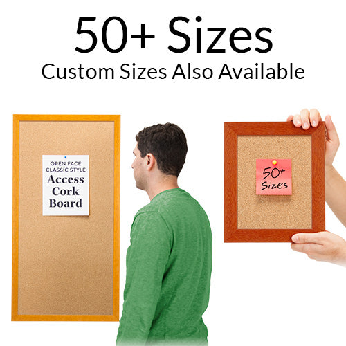 18″ x 18″ Open Face Wood #361 Framed Cork Board Hot on Sale