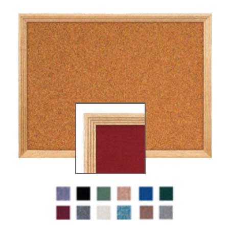 14 x 14 Wood Framed Cork Bulletin Board (with Decorative Frame Style) Online Sale
