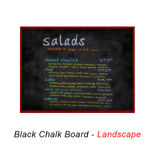 22×28 Magnetic Black Chalk Board with Wood Frame (Porcelain on Steel) Fashion