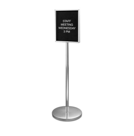 16×16 Changeable Letter Board Upscale Hospitality Sign Holder Floorstands + Satin ALuminum Finish Supply