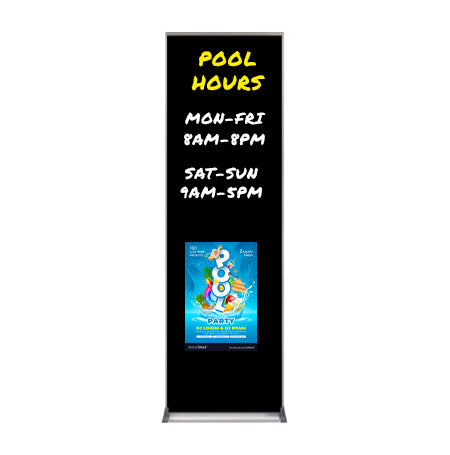 24×84 Magnetic Black Dry Erase Marker Board with Aluminum Frame Online now