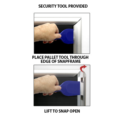 27×40 Poster Snap Open Frames (1 3/4″ Security-Style) for MOUNTED GRAPHICS on Sale