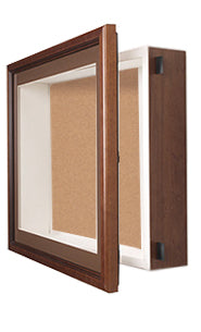 24 x 36 SwingFrame Designer Wood Framed Shadow Box Display Case w Cork Board – 2 Inch Deep Online Sale
