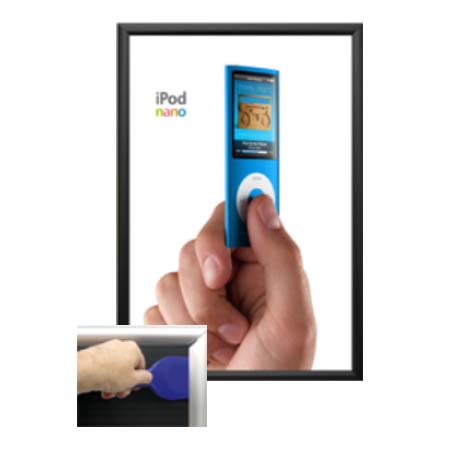 27 x 41 Poster Snap Open Frames (1 1/4″ Security-Style) for MOUNTED GRAPHICS Fashion
