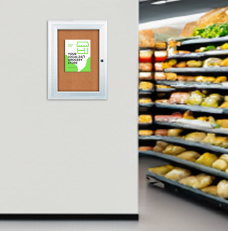 27 x 39 Indoor Enclosed Bulletin Boards with Light (Single Door) Online now