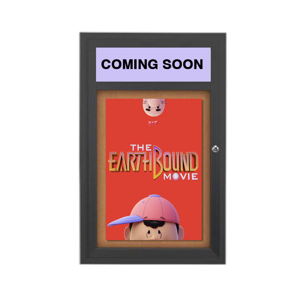 27″ x 41″ Outdoor Enclosed LED Lighted Poster SwingCases with Message Header | Single Locking Door Supply