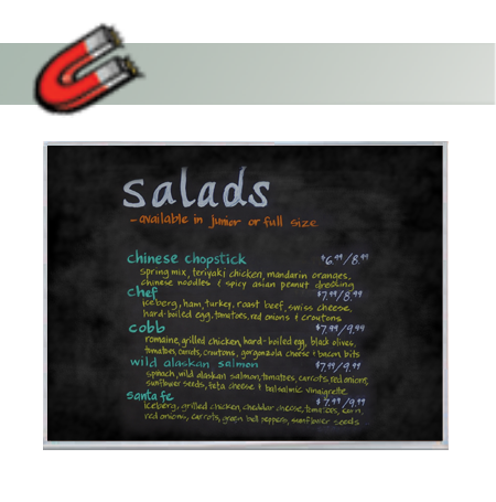 24×60 Magnetic Black Chalk Board with Aluminum Frame (Porcelain on Steel) on Sale