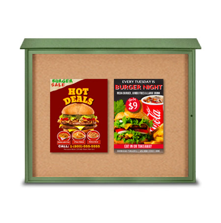27″ x 40″ Outdoor Message Center Cork Board | LEFT Hinged – Single Door Information Board Discount