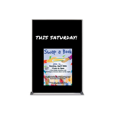 24×36 Magnetic Black Dry Erase Marker Board with Aluminum Frame Porcelain on Steel Writing Surface Supply