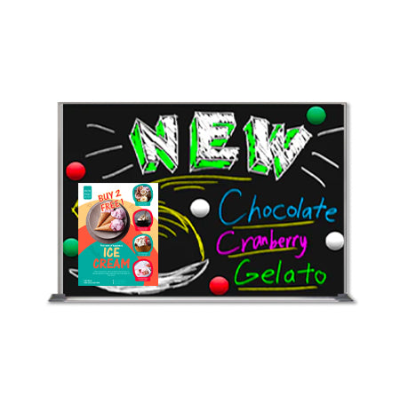 24×36 Magnetic Black Dry Erase Marker Board with Aluminum Frame Porcelain on Steel Writing Surface Supply