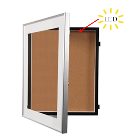 32 x 44 Designer Metal Bulletin Board SwingFrames with Lights Fashion