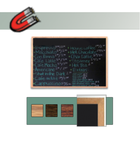 36×84 Magnetic Black Chalk Board with Wood Frame (Porcelain on Steel) Sale