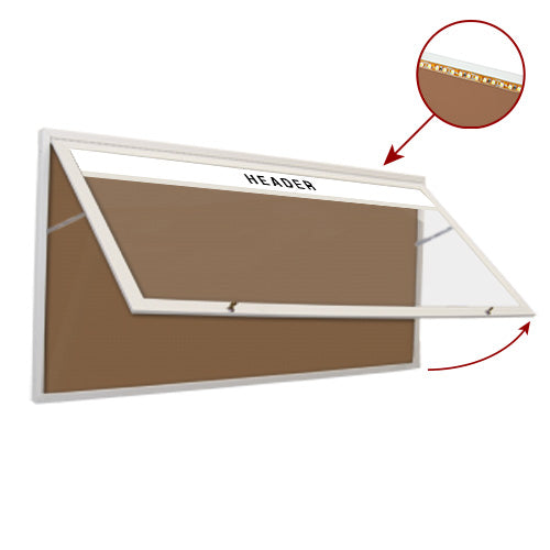 48×84 Large Outdoor Poster Cases with Header (Single Door) Hot on Sale