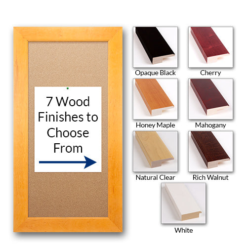 Access Cork Board™ 22×28 Open Face BOLD WIDE WOOD Framed Cork Bulletin Board Online now