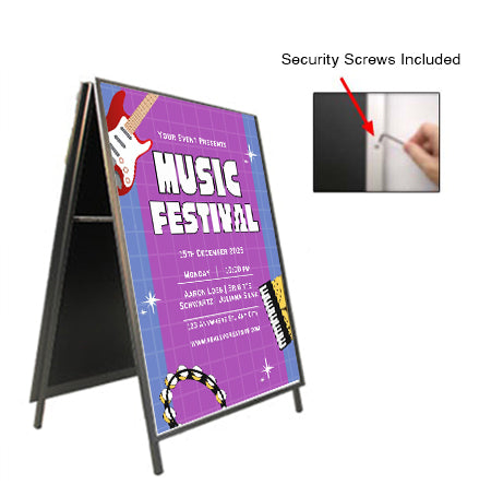 A-Frame 20×30 Sign Holder | with SECURITY SCREWS on Snap Frame 1 1/4″ Wide Sale