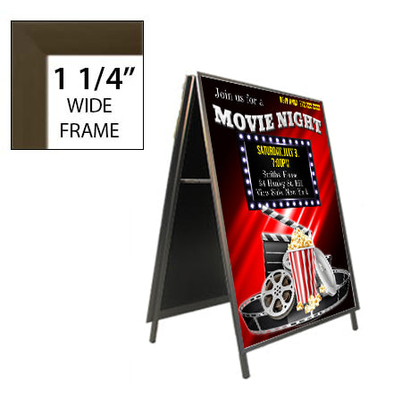 A-Frame 22″x 34″ Sign Holder with Fast Change Aluminum Snap Frame, Folding Sign Floor Stand Online