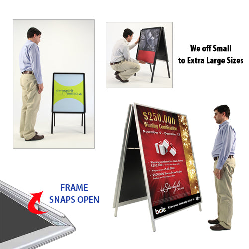 A-Frame 12×36 Sign Holder | Snap Frame 1 1/4″ Wide Discount