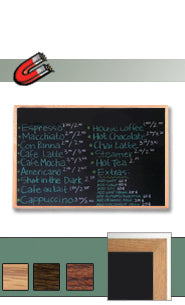 8.5×11 Magnetic Black Chalk Board with Wood Frame (Porcelain on Steel) Sale