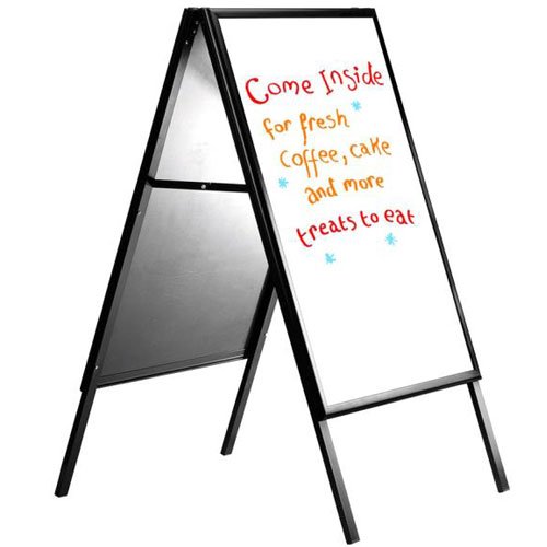 A-Board Dry Erase Whiteboard 22×28 Black A-Frame Sidewalk Sign Holder Sale