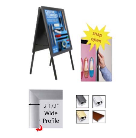 A-Frame 24×30 Sign Holder | Snap Frame 2 1/2″ Wide Hot on Sale