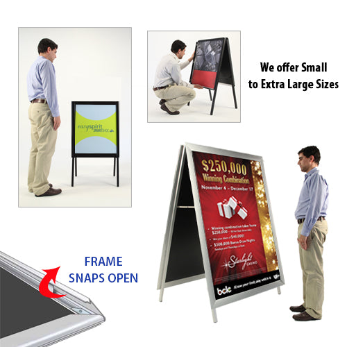 A-Frame 16×16 Sign Holder | Snap Frame 2 1/2″ Wide Sale
