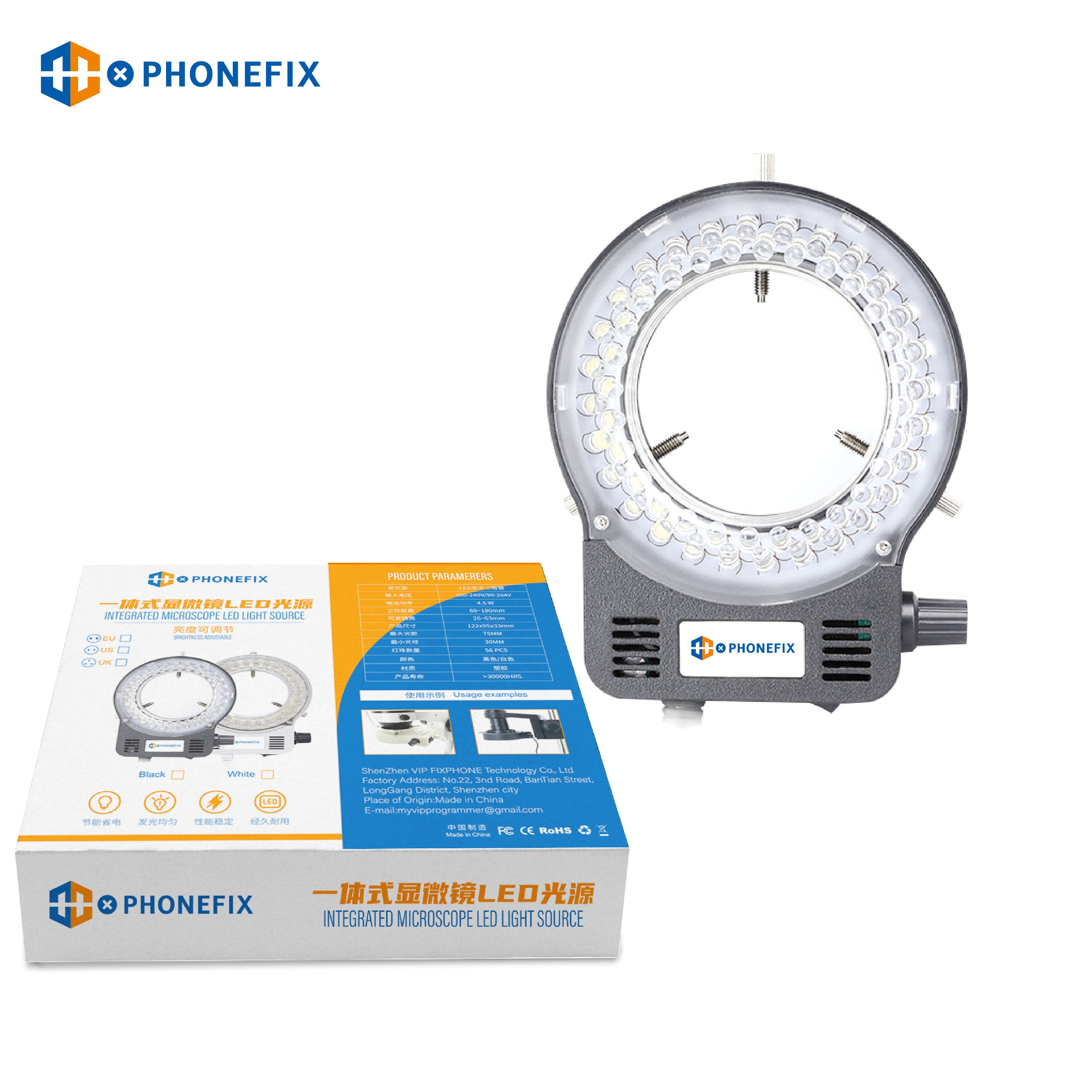 56 LED Adjustable Ring Light Illuminator Lamp for Stereo Microscope Online now