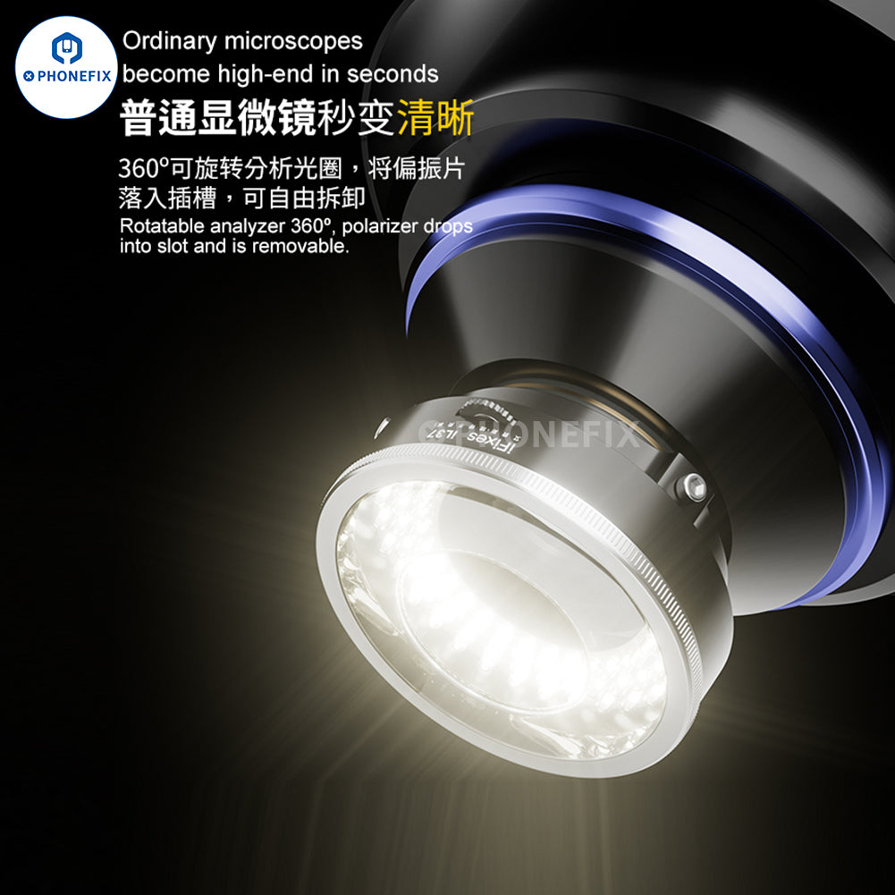 iFixes iL37 Microscope Illuminators Polarized Ring Light 96Pcs LEDs Lamp Supply