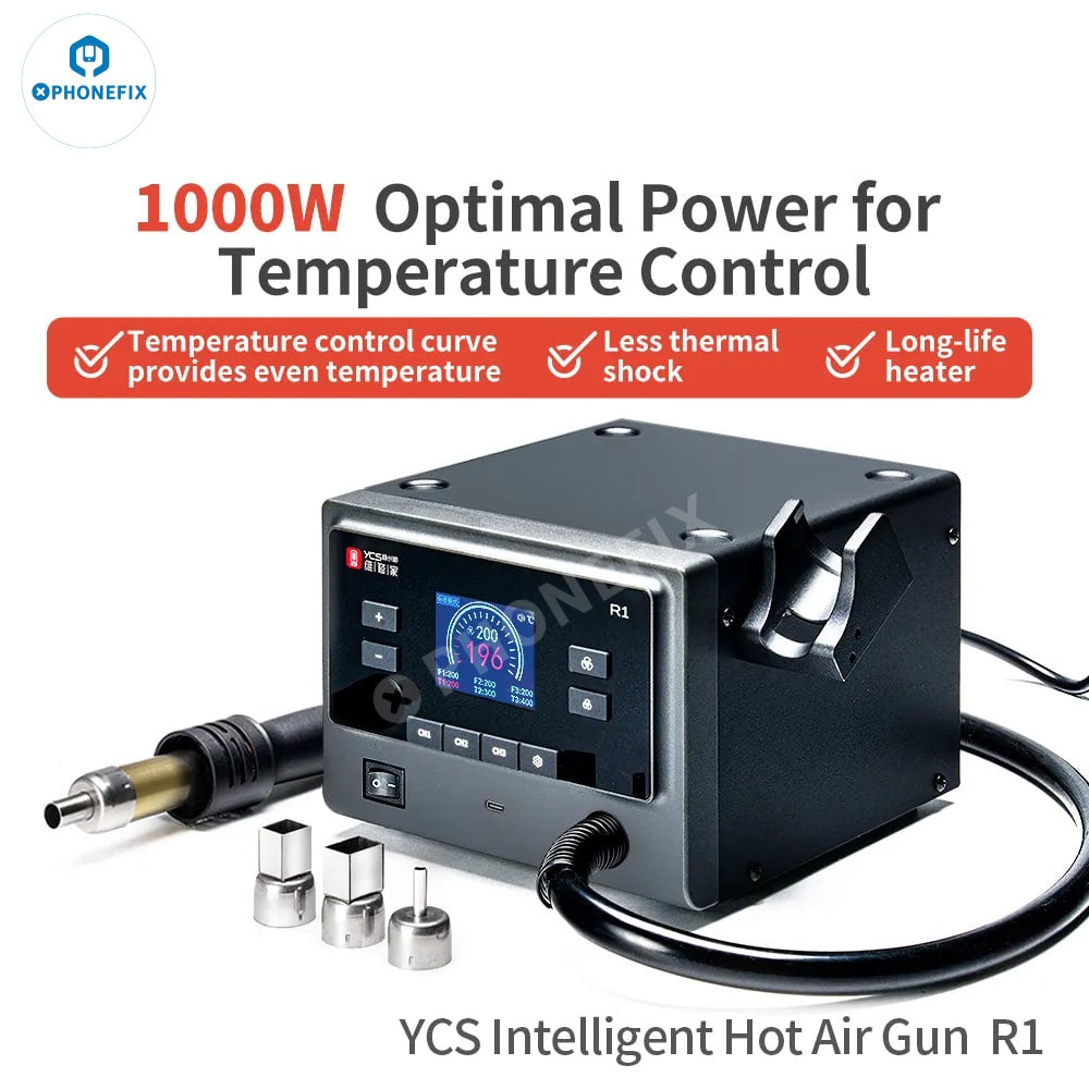 Qianli & YCS R1 1000W Hot Air Gun Intelligent BGA Rework Station Supply