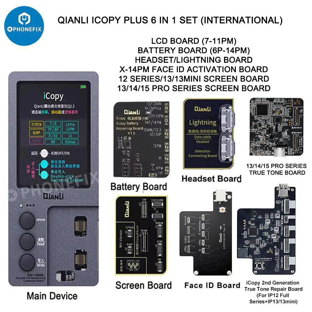 QianLi iCopy Plus 2.2 Phone Programmer with battery Light Sensor Board Sale