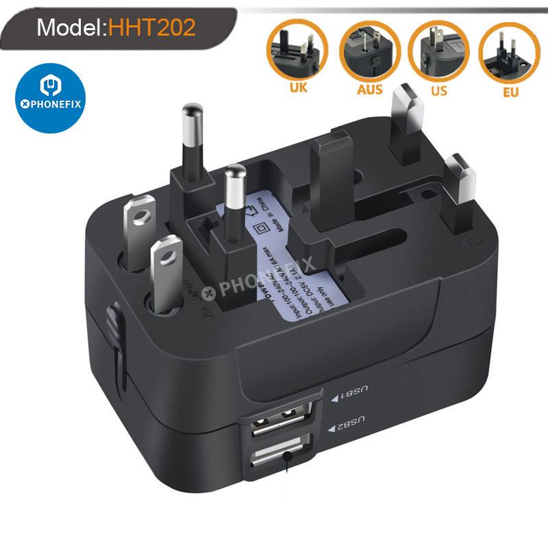 Universal Dual USB Travel Adapter Phone Conversion Plug Charger Supply