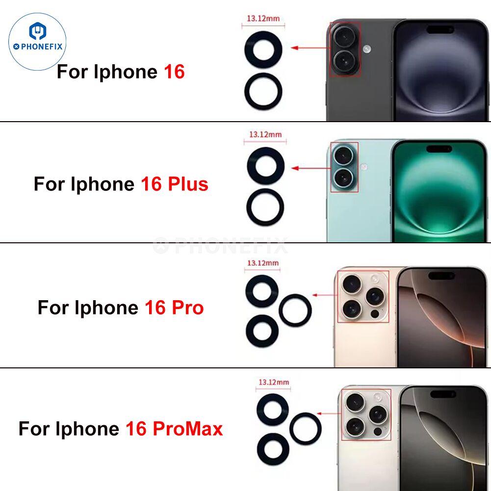 Replacement For iPhone X-16 Pro Max Rear Camera Glass Lens on Sale