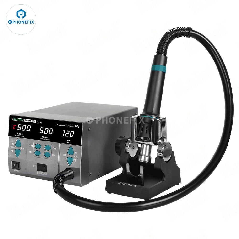 SUGON 8610DX 1000W Hot Air Rework Station With LED Display 5 Nozzle Discount