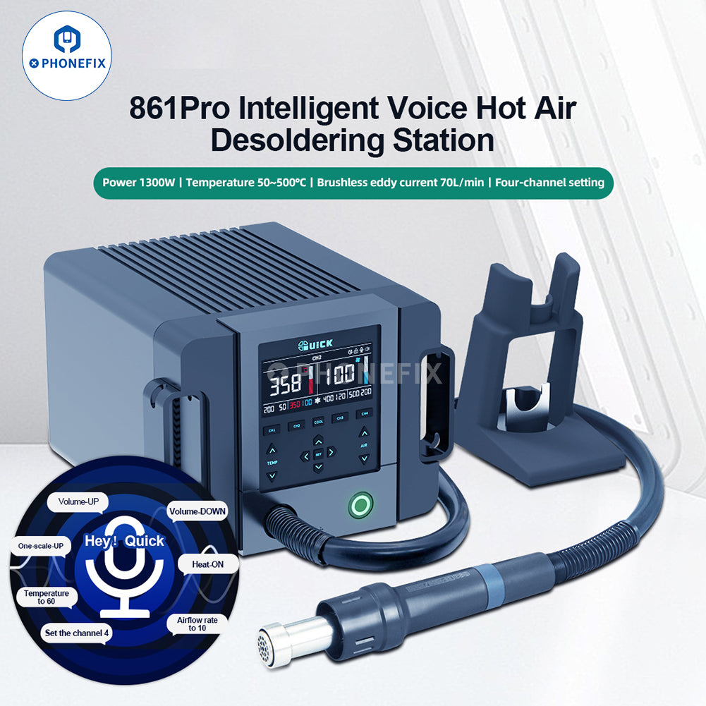 QUICK 861 Pro BGA Rework Station Smart Voice Control Heat Gun Discount