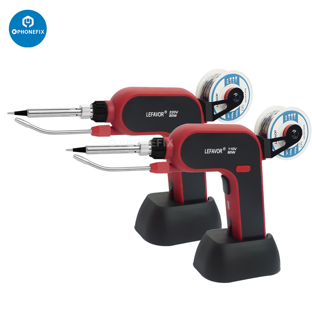 SW-80 Thermostat Soldering Iron With Soldering Tin Feeding Kit 80W Online Sale
