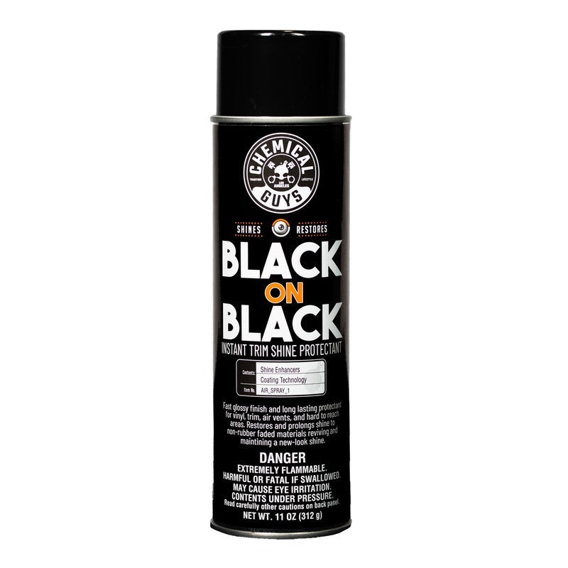 Chemical Guys Black on Black Instant Trim Shine Spray Dressing – 11oz (Aerosol) Hot on Sale