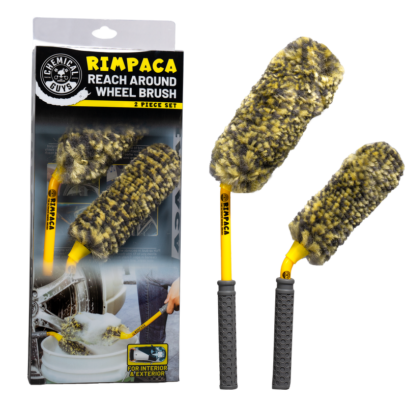 Chemical Guys Rimpaca Reach Around Ultimate Wheel Brush Set – 2 Pcs Supply