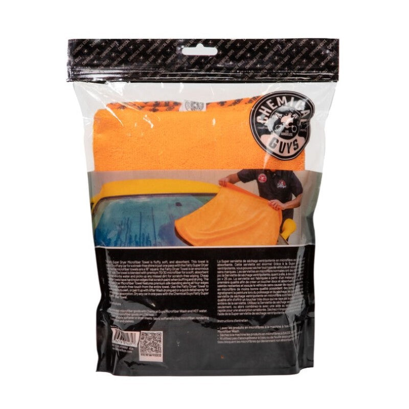 Chemical Guys Fatty Super Dryer Microfiber Drying Towel – 25in x 34in – Orange Online Hot Sale