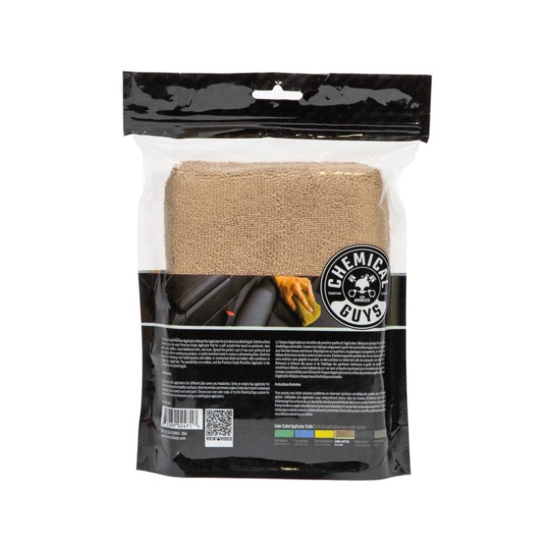 Chemical Guys Workhorse Microfiber Applicator – 5in x 3in x 1.5in – Tan – 2 Pack Online Sale