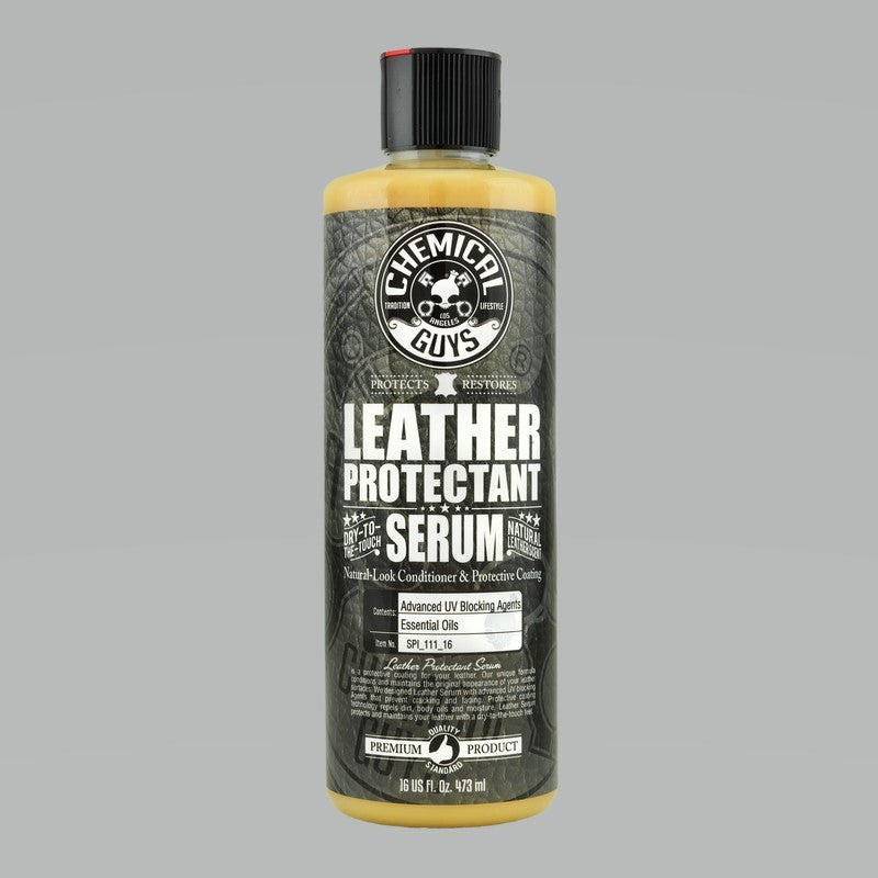 Chemical Guys Leather Serum Natural Look Conditioner & Protective Coating – 16oz Supply