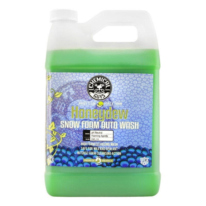 Chemical Guys Honeydew Snow Foam Auto Wash Cleansing Shampoo – 1 Gallon Supply