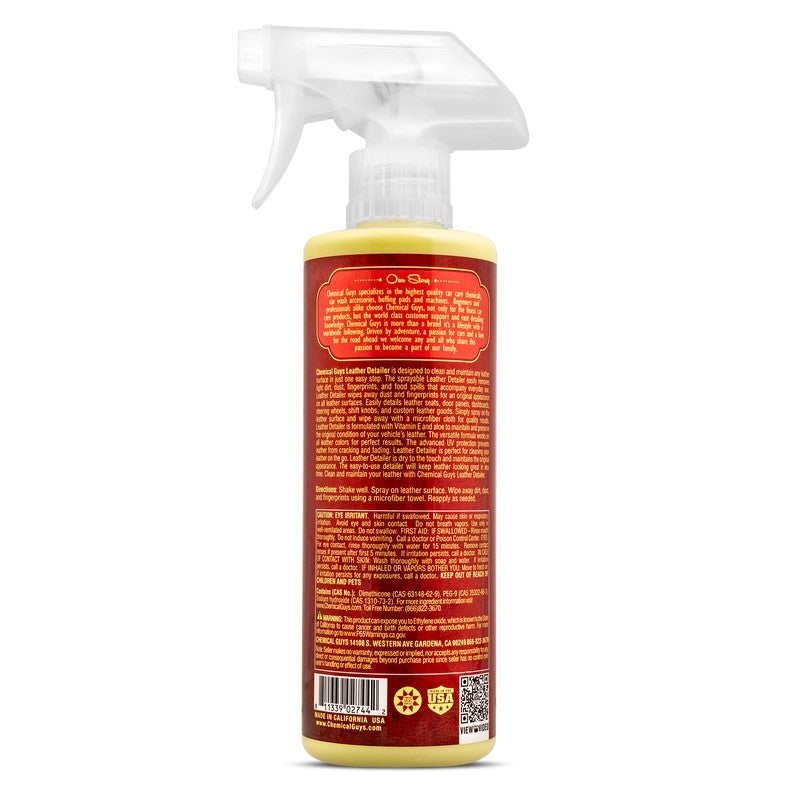 Chemical Guys Leather Quick Detailer Care Spray – Matte Finish – 16oz Online now