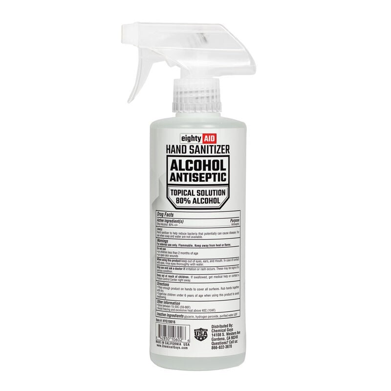 Chemical Guys Alcohol Antiseptic 80 Percent Topical Solution Hand Sanitizer – 16oz Sale