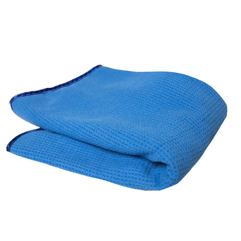 Chemical Guys Waffle Weave Glass & Window Microfiber Towel – 24in x 16in – Blue Online